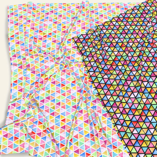Pattern for textiles Watercolor triangles.