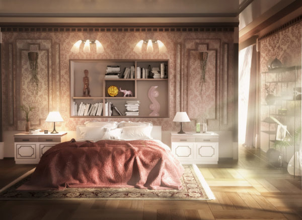 Art-Deco interior (3D mAX, Corona renderer, Photoshop)